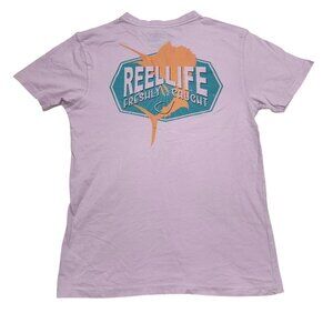 Reel Life Men Size M Orchid Ocean Washed Short-Sleeve Soft PreShrunk T-Shirt NWT